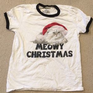 MEOWY CHRISTMAS T SHIRT